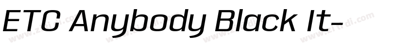 ETC Anybody Black It字体转换